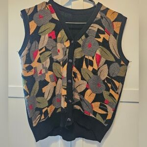 Floral Patterned Sweater Vest